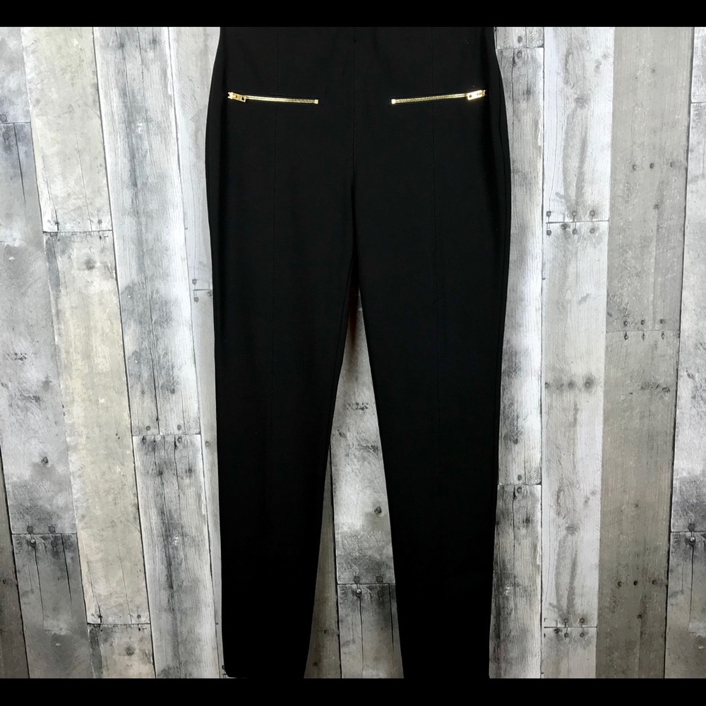 Rag & Bone Black Gold Zipper Annie Pants Sz 4 EUC - Picture 6 of 8
